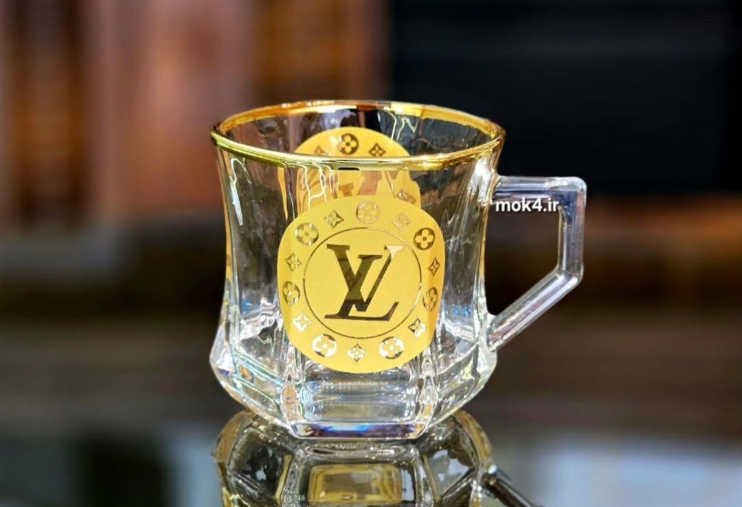 فنجان کریستال گالکسی ورساچه و لویی ویتون طلایی