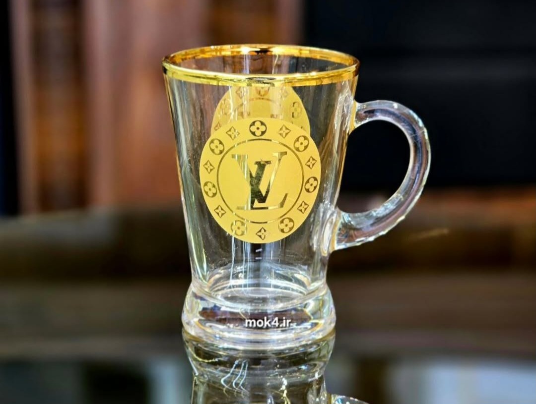 فنجان کریستال هایبیلی ورساچه و لویی ویتون طلایی
